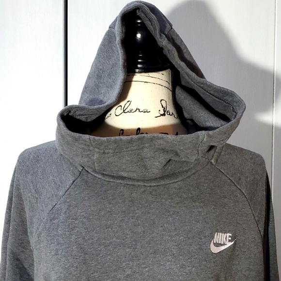 Nike- Mens Gray Hooded Sweatshirt Logo athleisure Athletic Sz.XL - Picture 5 of 8